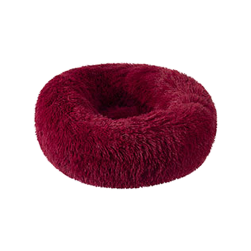 Washable winter long plush cat bed