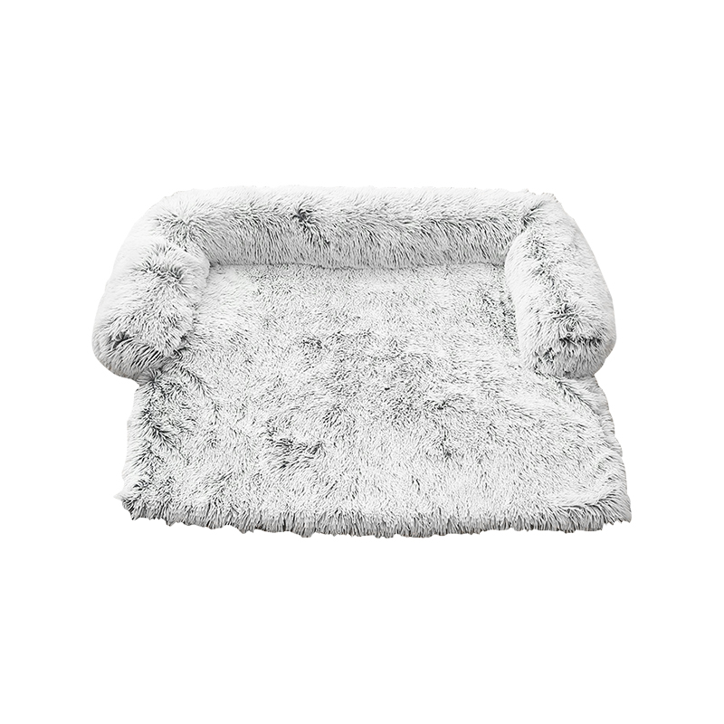 Soft fluffy plush dog and cat sofa bed