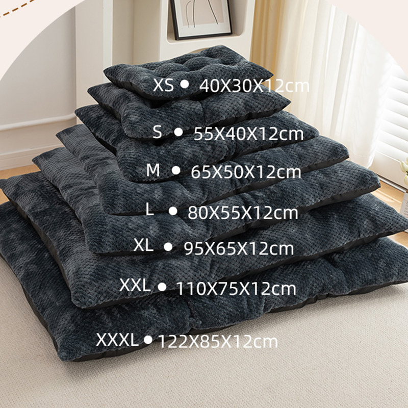 Padded warm plush pet bed 