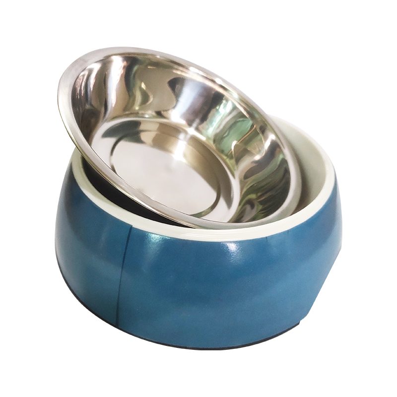 Stainless steel pet food bowl