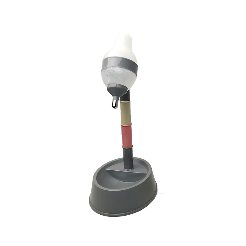 Adjustable height pet  water drinker with bowl