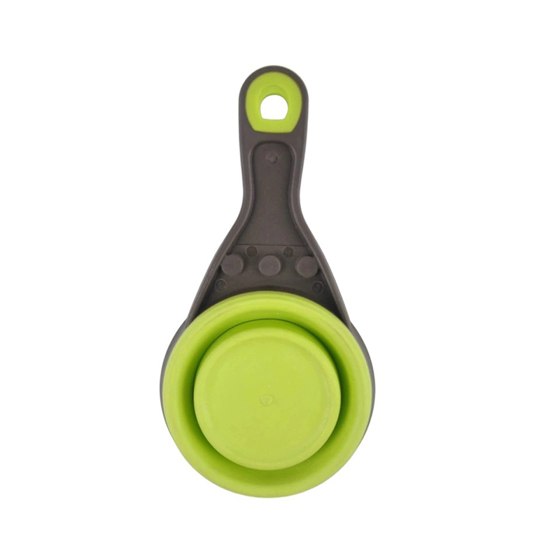 Foldable multi-function scoop silicone bowl