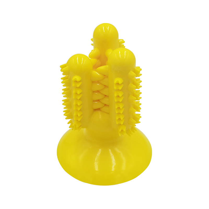 Molar tooth rubber dog chew toy