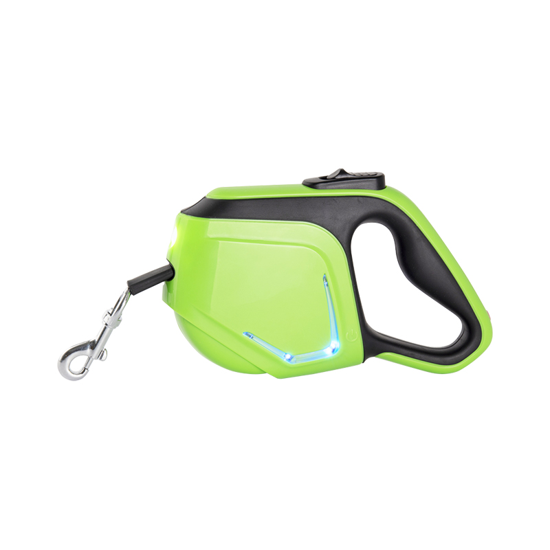 LED multi-function leash with intelligent safety function