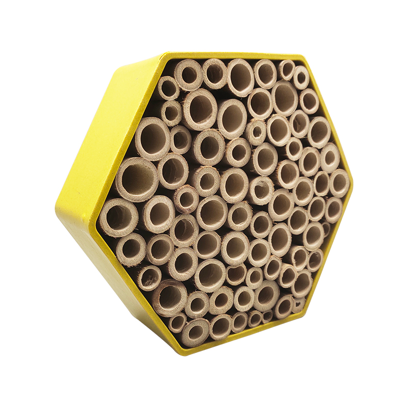 Hexagonal bamboo fiber insect house
