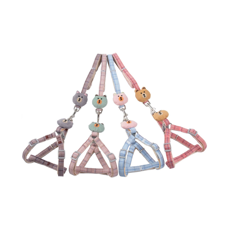 Adjustable pet harness with safety lock