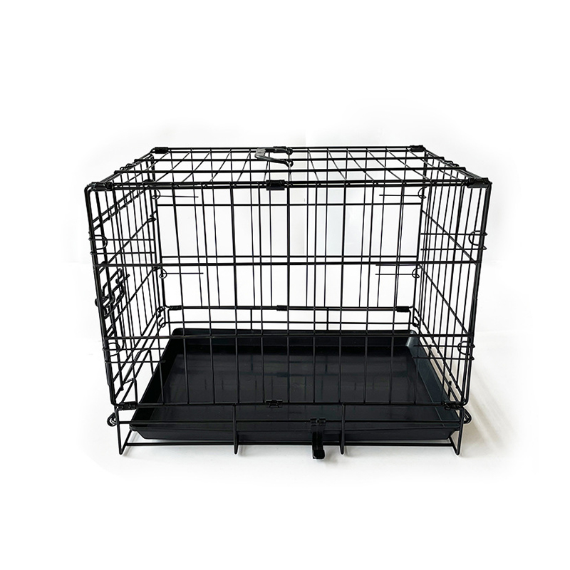 Collapsible steel dog cage