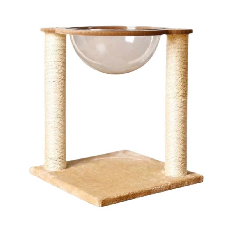 Wooden cat scratcher platform
